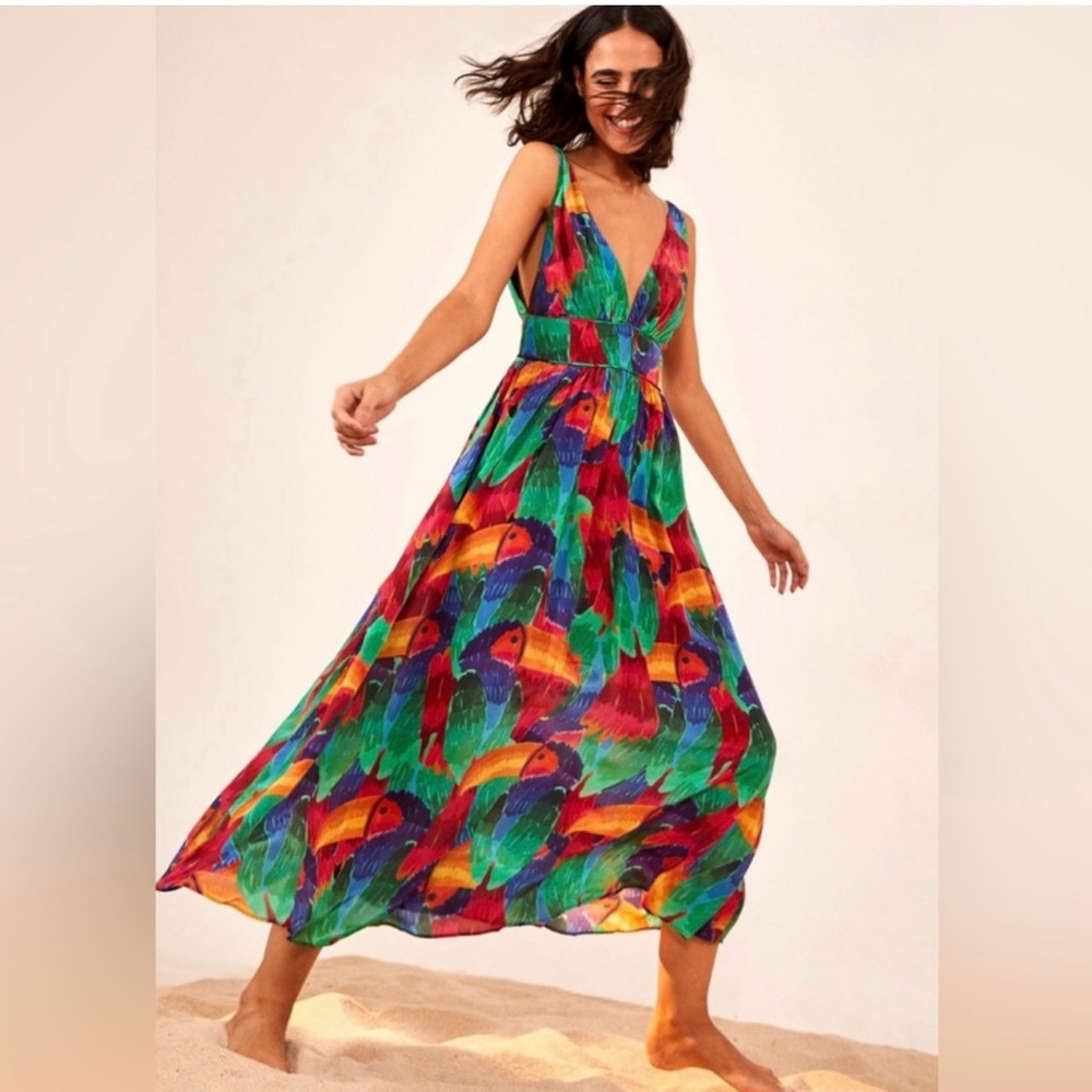 Farm Rio Vibrant Multicolor Maxi Dress